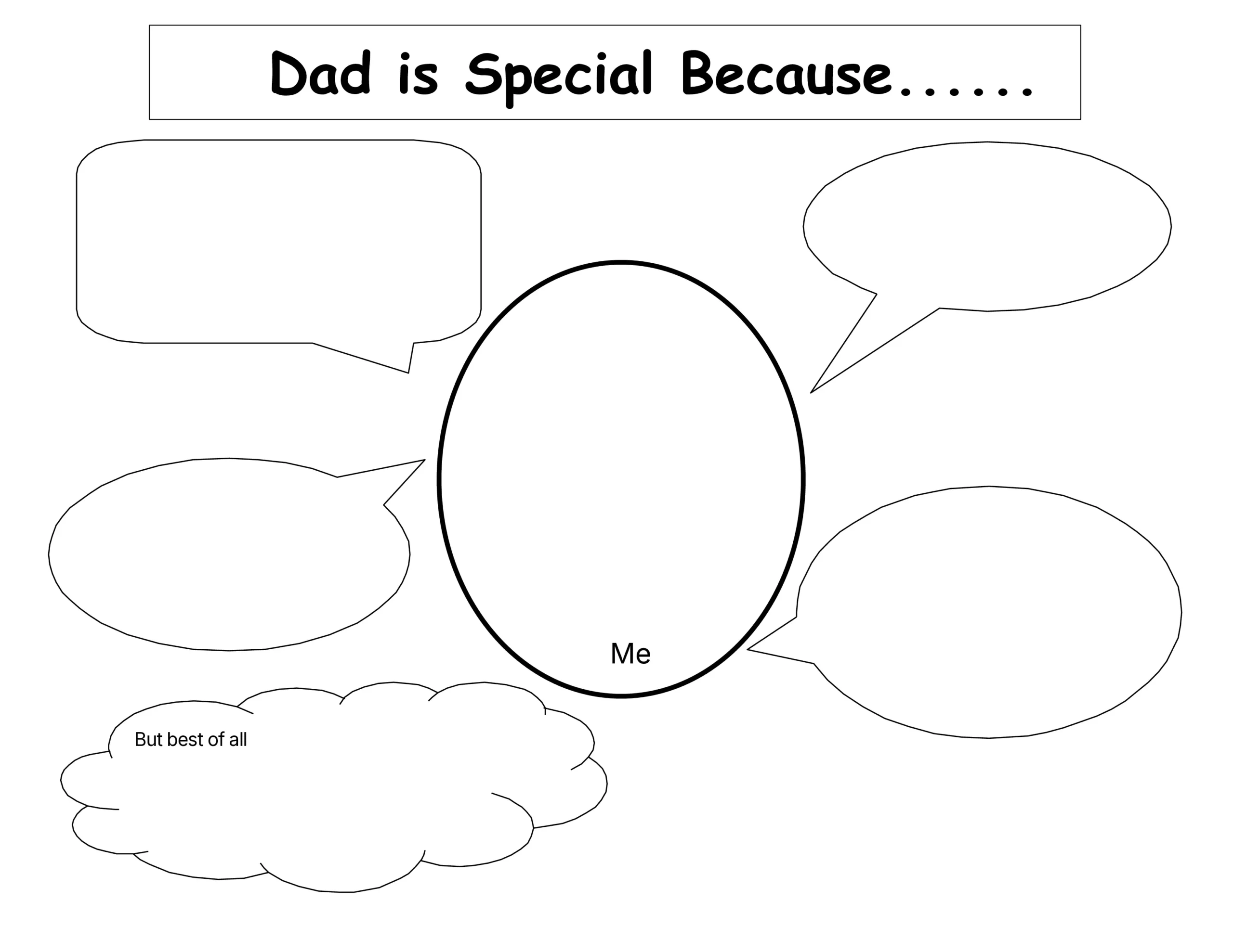 Dad is Special Because Printable