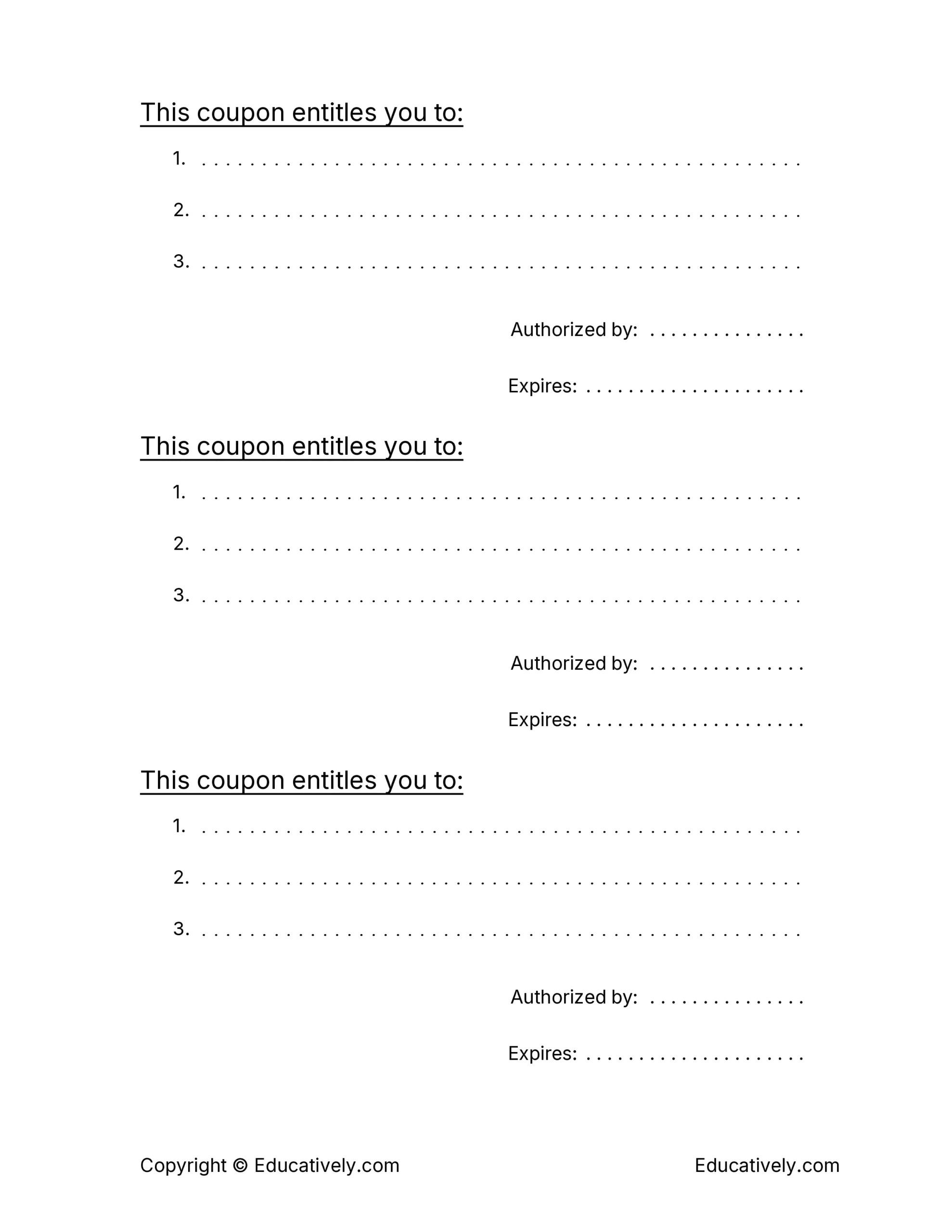 Father's Day Coupon Printable