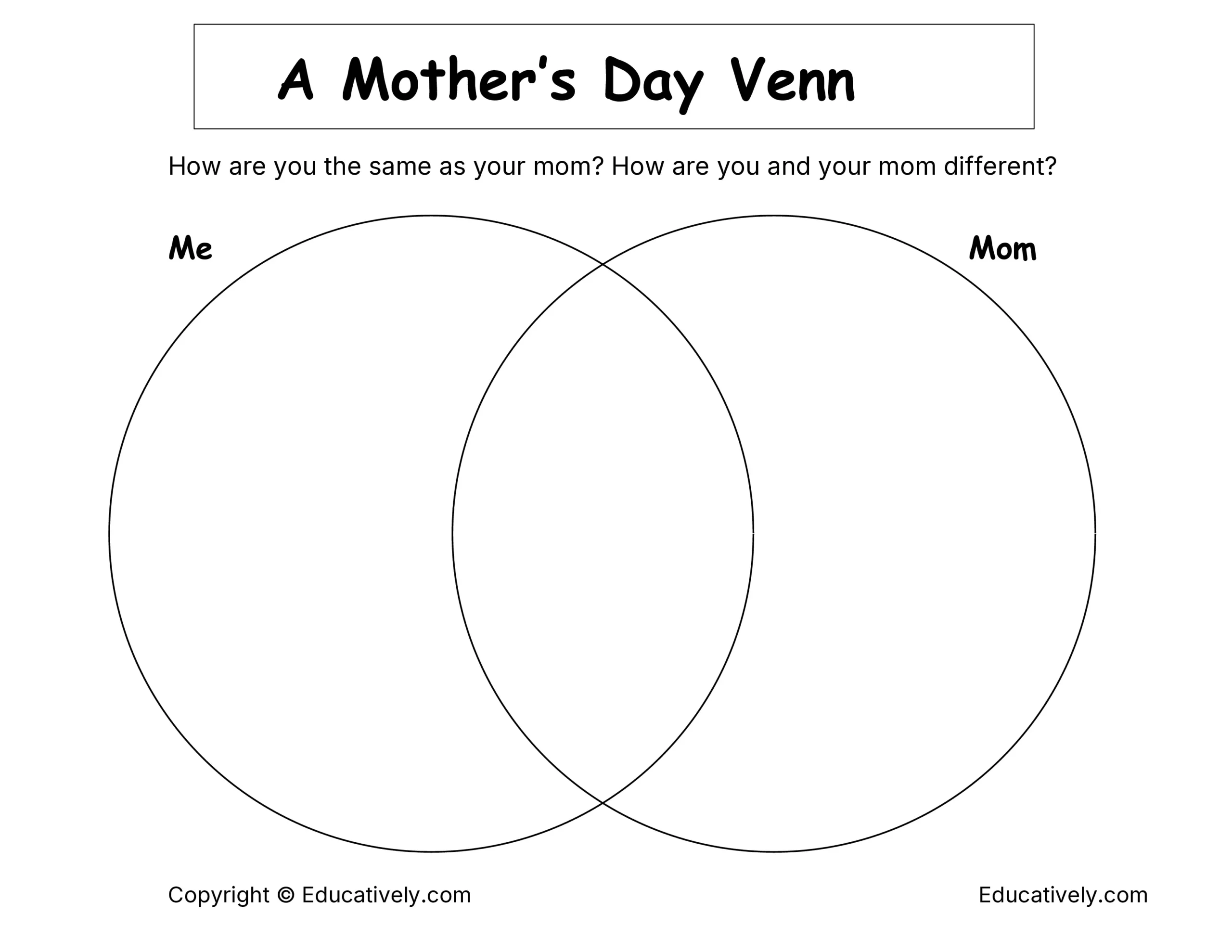 Mother's Day Venn Diagram